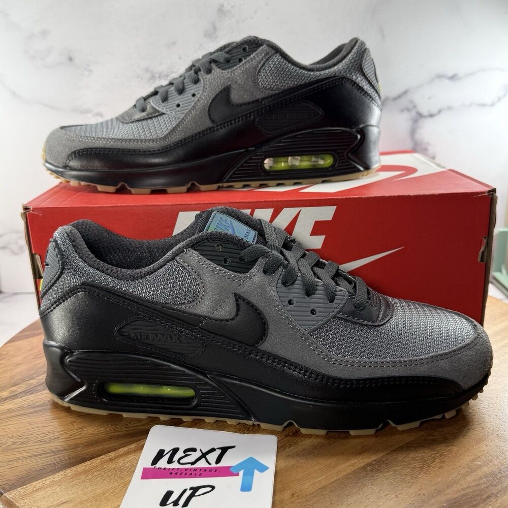 Mens size 10.5-Nike Air Max 90 IQ0580-084 Shoes Smoke Grey/Black/Anthracite